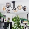 Koyoto Plafoniera, Lampada a sfera 78 cm Ambrato, Chiaro, Grigio fumo, 6-Luci