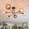 Koyoto Plafoniera, Lampada a sfera 78 cm Ambrato, Chiaro, Grigio fumo, 6-Luci