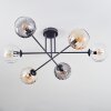 Koyoto Plafoniera, Lampada a sfera 78 cm Ambrato, Chiaro, Grigio fumo, 6-Luci
