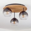 Koyoto Plafoniera, Lampada a sfera Écru, Nero, 3-Luci
