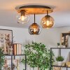 Koyoto Plafoniera, Lampada a sfera 40 cm Écru, Nero, 3-Luci