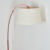 Bassagoda Lampada da terra, Lampade ad arco Ramato, Nero, 1-Luce, Paralume in tessuto