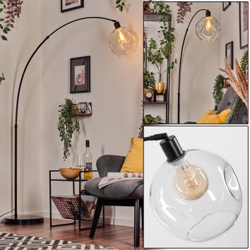 Ripoll Lampada da terra, Lampade ad arco Nero, 1-Luce