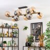 Gastor Plafoniera, Lampada a sfera Oro, Nero, 10-Luci