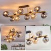 Gastor Plafoniera, Lampada a sfera Oro, Nero, 10-Luci