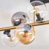 Gastor Plafoniera, Lampada a sfera Oro, Nero, 10-Luci