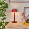 Laken Lampada da tavolo per esterno, Illuminazione bagno, Lampada da tavolo LED Rosso, 1-Luce