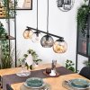 Koyoto Lampadario a sospensione, Lampada a sfera, Lampada a sospensione Ambrato, Chiaro, Grigio fumo, 4-Luci