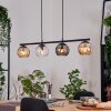 Koyoto Lampadario a sospensione, Lampada a sfera, Lampada a sospensione Ambrato, Chiaro, Grigio fumo, 4-Luci