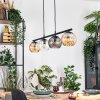 Koyoto Lampadario a sospensione, Lampada a sfera, Lampada a sospensione Ambrato, Chiaro, Grigio fumo, 4-Luci