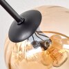 Koyoto Plafoniera, Lampada a sfera 85 cm Ambrato, Chiaro, Grigio fumo, 8-Luci