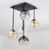 Koyoto Plafoniera, Lampada a sfera Ambrato, Chiaro, Grigio fumo, 5-Luci