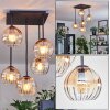 Koyoto Plafoniera, Lampada a sfera Ambrato, Chiaro, 5-Luci