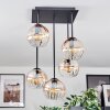 Koyoto Plafoniera, Lampada a sfera Ambrato, Chiaro, 5-Luci