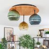 Koyoto Plafoniera, Lampada a sfera 40 cm Écru, Nero, 3-Luci