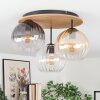 Koyoto Plafoniera, Lampada a sfera Écru, Nero, 3-Luci