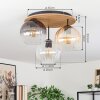 Koyoto Plafoniera, Lampada a sfera Écru, Nero, 3-Luci