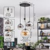 Koyoto Lampadario a sospensione, Lampada a sfera, Lampada a sospensione a cluster Ambrato, Cromo, Chiaro, Grigio fumo, 4-Luci