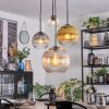 Koyoto Lampadario a sospensione, Lampada a sfera, Lampada a sospensione a cluster Ambrato, Oro, Chiaro, Grigio fumo, 4-Luci