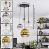 Koyoto Lampadario a sospensione, Lampada a sfera, Lampada a sospensione a cluster Ambrato, Oro, Chiaro, Grigio fumo, 4-Luci
