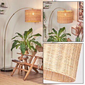 Cavaca Lampada da terra Ottone, Nero, 1-Luce