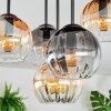 Koyoto Plafoniera, Lampada a sfera 45 cm Ambrato, Chiaro, Grigio fumo, 5-Luci