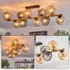 Koyoto Plafoniera, Lampada a sfera Oro, Nero, 10-Luci