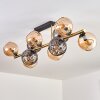 Koyoto Plafoniera, Lampada a sfera Oro, Nero, 10-Luci