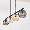 Koyoto Lampadario a sospensione, Lampada a sfera, Lampada a sospensione Ambrato, Chiaro, Grigio fumo, 4-Luci