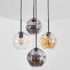 Ripoll Lampadario a sospensione, Lampada a sfera, Lampada a sospensione a cluster Ambrato, Chiaro, Grigio fumo, 4-Luci