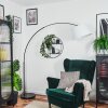 Bassagoda Lampada da terra, Lampade ad arco Nero, 1-Luce, Paralume in tessuto