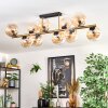 Gastor Plafoniera, Lampada a sfera Oro, Nero, 10-Luci