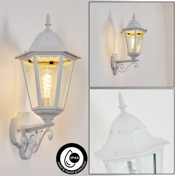 Hongkong Lampada da parete per esterno, Applique Bianco, 1-Luce