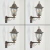 Hongkong Lampada da parete per esterno, Applique Marrone, Oro, 1-Luce, Sensori di movimento