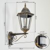 Hongkong Lampada da parete per esterno, Applique Marrone, Oro, 1-Luce, Sensori di movimento