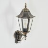 Hongkong Lampada da parete per esterno, Applique Marrone, Oro, 1-Luce, Sensori di movimento