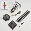 Naofe Illuminazione viale Nero, Argento, 1-Luce, Sensori di movimento