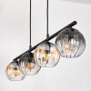 Koyoto Lampadario a sospensione, Lampada a sfera, Lampada a sospensione Ambrato, Chiaro, Grigio fumo, 4-Luci