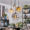 Ripoll Lampadario a sospensione, Lampada a sfera, Lampada a sospensione a cluster Ambrato, Cromo, Oro, Chiaro, Grigio fumo, 4-Luci