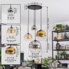 Ripoll Lampadario a sospensione, Lampada a sfera, Lampada a sospensione a cluster Ambrato, Cromo, Oro, Chiaro, Grigio fumo, 4-Luci