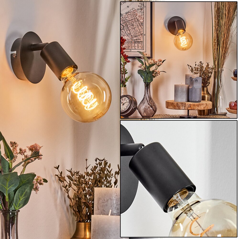 Geira Faretto da soffitto, Applique, Faretto da parete Nero, 1-Luce main product photo