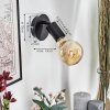 Geira Faretto da soffitto, Applique, Faretto da parete Nero, 1-Luce