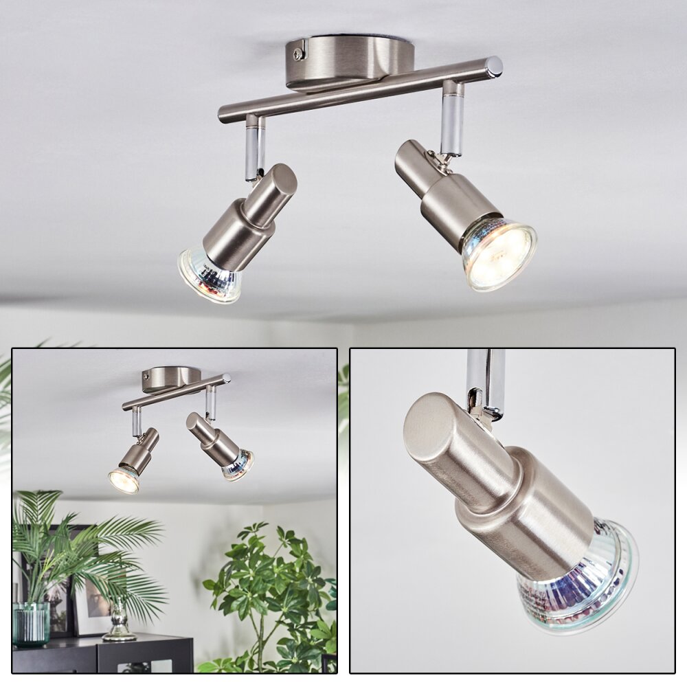 Firan Plafoniera, Faretto da soffitto LED Nichel opaco, 2-Luci main product photo