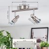 Firan Plafoniera, Faretto da soffitto LED Nichel opaco, 2-Luci