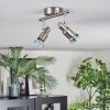 Firan Plafoniera, Faretto da soffitto LED Nichel opaco, 2-Luci