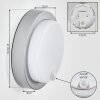 Jelad Lampada da parete per esterno, Applique LED Argento, 1-Luce, Sensori di movimento