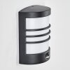 Heran Lampada da parete per esterno, Applique LED Nero, 1-Luce, Sensori di movimento