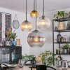 Koyoto Lampadario a sospensione, Lampada a sfera, Lampada a sospensione a cluster Ambrato, Oro, Chiaro, Grigio fumo, 4-Luci