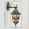 Hongkong Lampada da parete per esterno, Applique Oro, Nero, 1-Luce