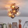 Koyoto Plafoniera, Lampada a sfera Ambrato, Chiaro, Grigio fumo, 8-Luci